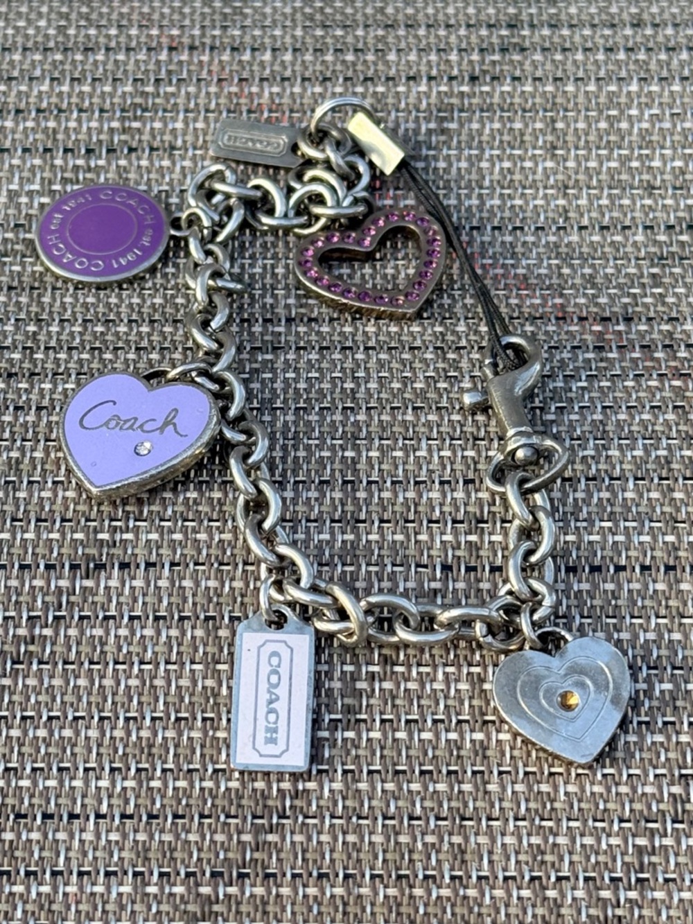 Coach Triple Heart Lanyard or multi-charm accessory - Picture 2 of 5
